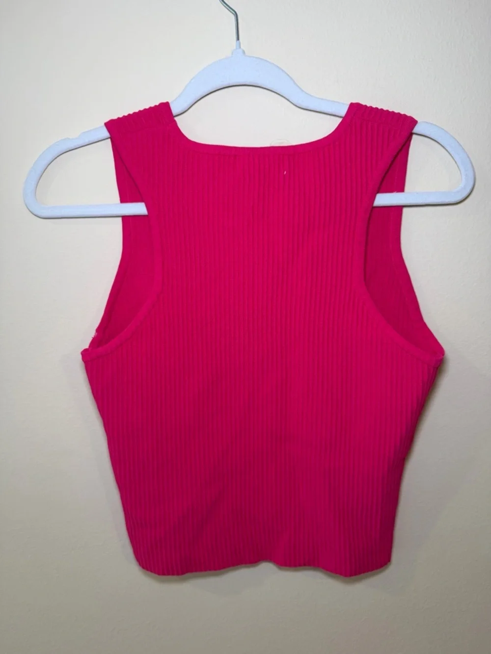 Altar'd State Bright Fuchsia Ribbed Tank - Picture 4 of 4